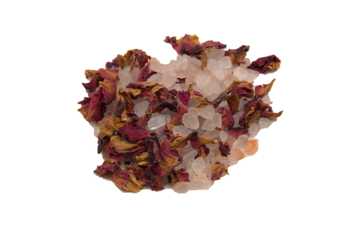 Naturkristallsalz mit 2,5 % Rosenblüten